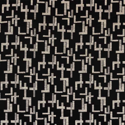 Tissu satin coton Dalles noir Casamance