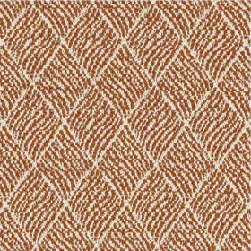 Tissu géométrique Elan orange brulée Casamance