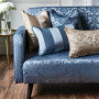 Tissu damas Hartfield sapphire Prestigious Textiles