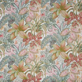 Tissu fleuri Canopy papaya Prestigious Textiles