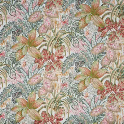 Tissu fleuri Canopy papaya Prestigious Textiles