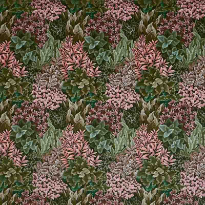 Tissu végétal Garden wall coral Prestigious Textiles
