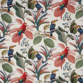 Tissu perruche Parakeet papaya Prestigious Textiles