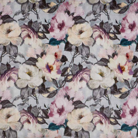 Tissu fleuri Rosa orchid Prestigious Textiles