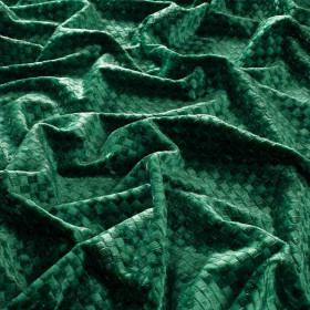 Tissu velours damier Velluto Gio vert 33 Jab