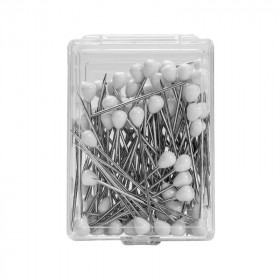 100 Épingles Houzeaux Bleues Tête Ronde 50 Mm - Parfaites Pour Tapisserie, Couture Et Loisirs Créatifs