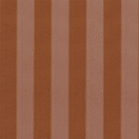 Tissu velours rayé Zingana terracotta Casamance