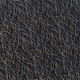 Tissu brodé Euphorbe noir Casamance