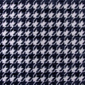 Tissu pied de poule Boston bleu de minuit Froca