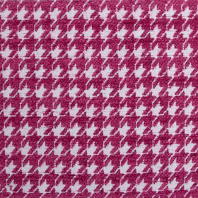 Tissu pied de poule Boston fuchsia Froca