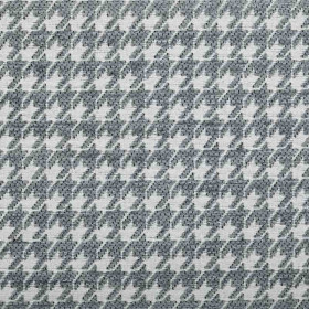 Tissu pied de poule Boston gris aluminium Froca