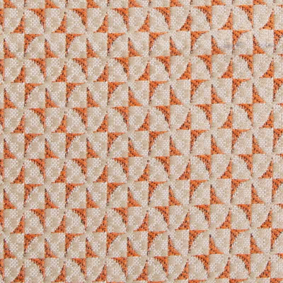 Tissu géométrique Vico orange 7 Froca