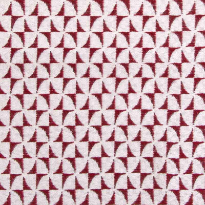 Tissu géométrique Vico rouge 10 Froca