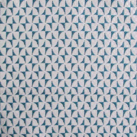 Tissu géométrique Vico turquoise 11 Froca