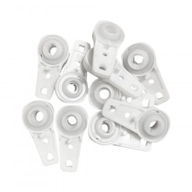 Glisseur à roulement à billes Ø20 mm pour rail rideau CS - Blanc