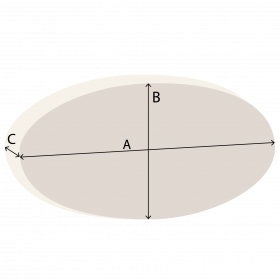 Ellipse mousse Polyéther 17 kg sur mesure - Épaisseur personnalisée