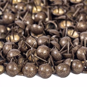 1000 Clous tapissier Vieilli Bronze Moyen Perle Fer 14 mm