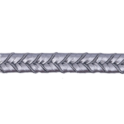 Double tresse imitation cuir 8 mm argent 6201.0.628 PIDF