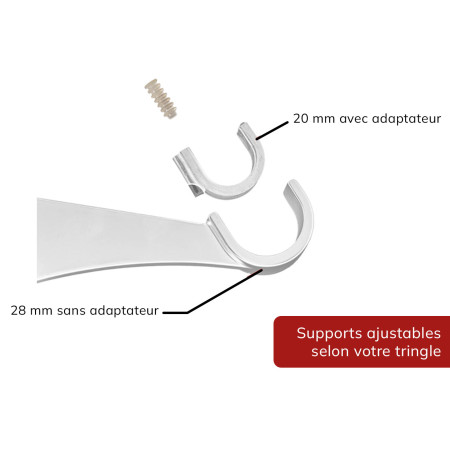 Lot de 2 Supports de Tringle à Rideaux Sans Perçage Blanc, tringle de rideau