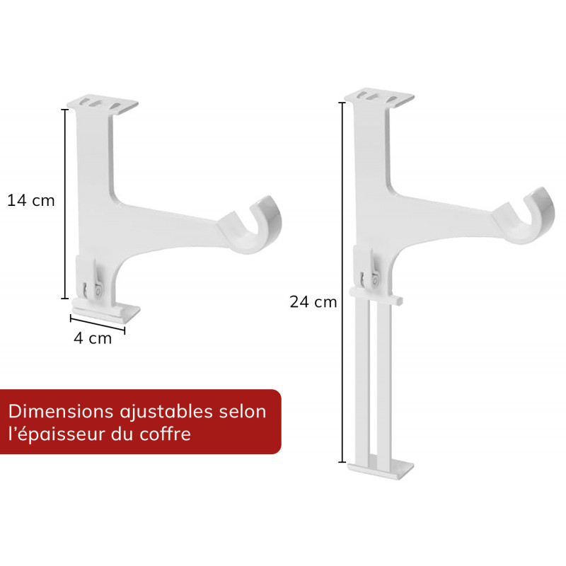 Support Tringle A Rideau Sans Percage Pour Caisson Volet Roulant