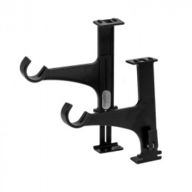 2 supports tringle rideau caisson de volet roulant sans perçage Ø20/28 mm Noir