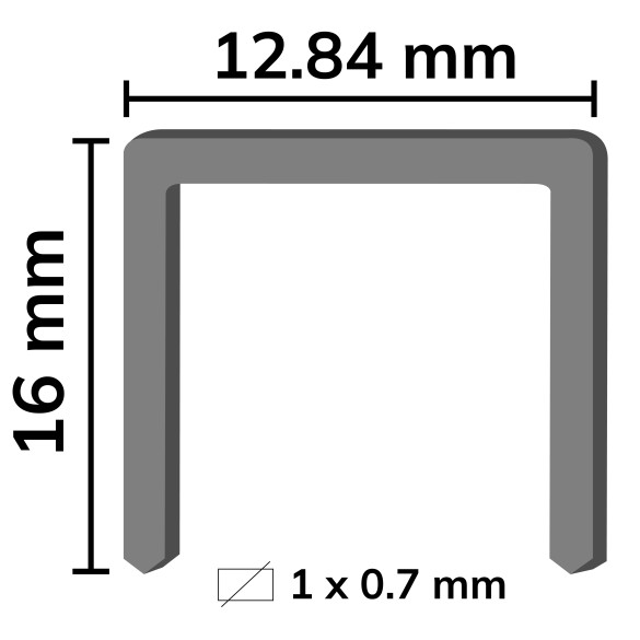 Boite de 10 000 agrafes ALSAFIX type A - 16 mm