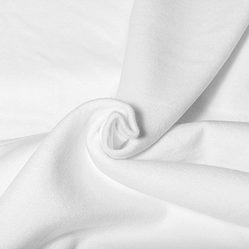 Lot De 20 Carrés Molleton Polyester Blanc - 125 X 125 Cm - Idéal Couture, Protection, Nettoyage - Lavable à 40°C - 2
