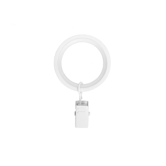 10 anneaux pince rideaux Ø30x40 mm blanc mat