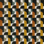 Tissu velours géométrique Marcel kaki celadon Casamance