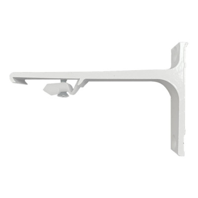 20 supports muraux Smart Klick aluminium 10 cm pour rail rideau DS - CS - KS - Blanc
