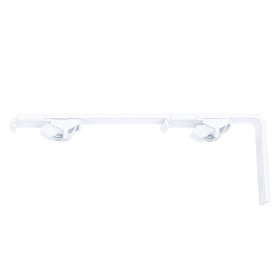 15 supports muraux double Smart Klick 15 cm pour rail rideau DS - CS - KS - Blanc