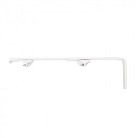 15 supports muraux double Smart Klick 20 cm pour rail rideau DS - CS - KS - Blanc