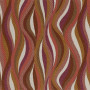 Tissu géométrique West Bay magenta ocre Casamance