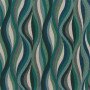 Tissu géométrique West Bay turquoise vert Casamance
