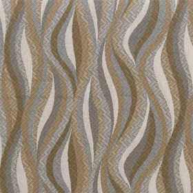 Tissu géométrique West Bay beige gris Casamance