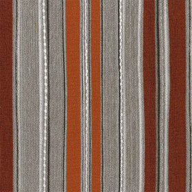 Tissu à rayures Espanto orange terracotta Casamance