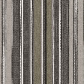 Tissu à rayures Espanto taupe beige Casamance