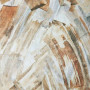 Voile imprimé Mariposa terracotta nacre Casamance 296 cm