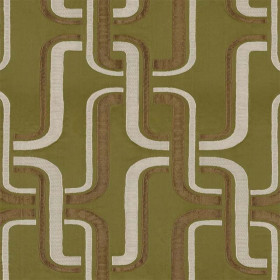 Tissu jacquard Luminescence olive Casamance