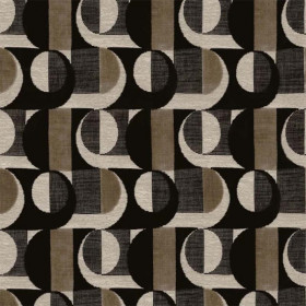 Velours jacquard Alliance noir Casamance