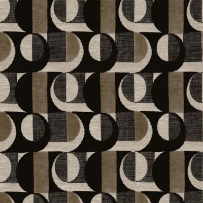 Velours jacquard Alliance noir Casamance