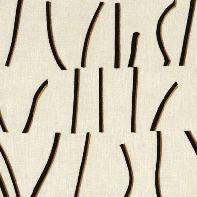 Tissu rideaux Bejuco ambre noir Casamance