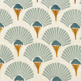 Tissu floral Linefolia celadon Casamance