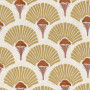 Tissu floral Linefolia jaune vanille Casamance