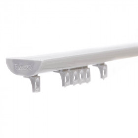 Rail rideau DS blanc mat sur mesure avec accessoires Forest de 30 cm à 190 cm