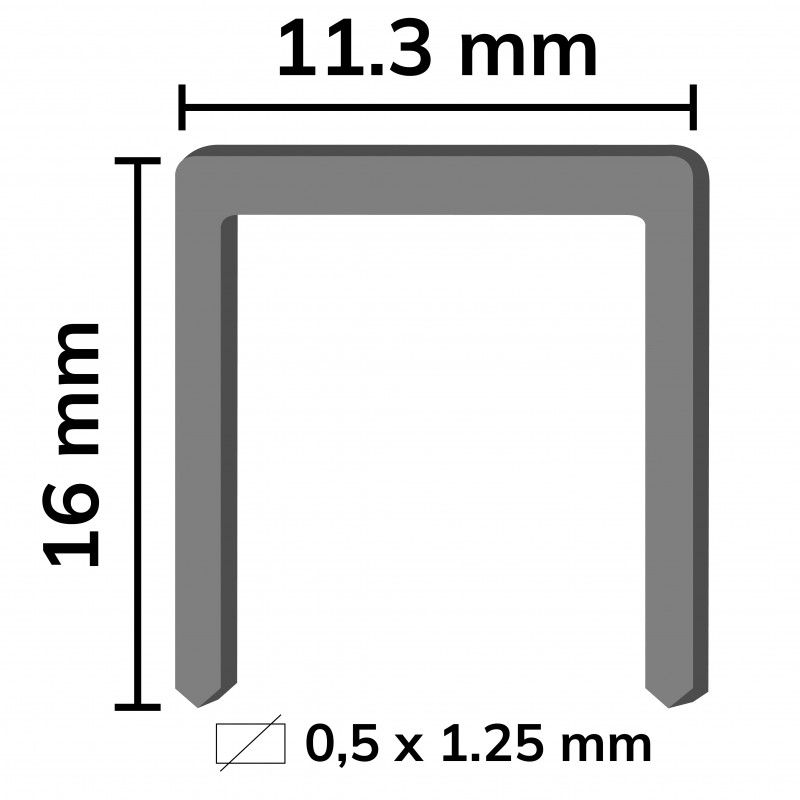 Boîte De 5000 Agrafes Type 90 - Dimensions 5,85 X 16 X 1,25 Mm, Marque Fixman