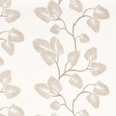 Tissu feuillage Cyme beige Camengo