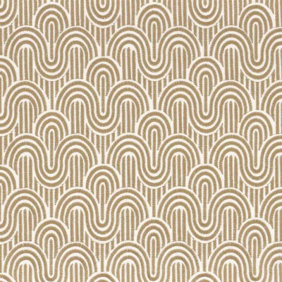 Tissu géométrique Adagio ocre Camengo