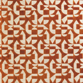 Tissu jacquard velours Lonato terracotta Camengo