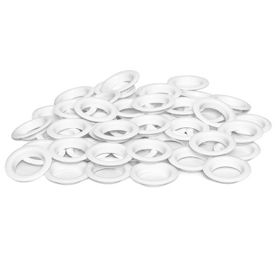 100 Oeillets rideaux à sertir blanc mat Ø40 mm